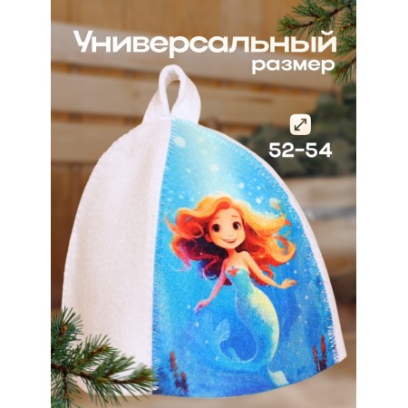 Bath cap with children's print "Mermaid"-2