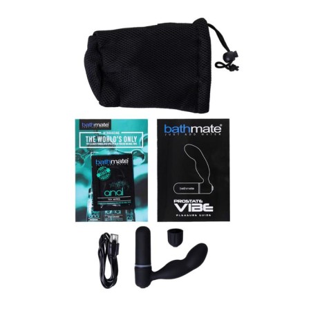 Prostate stimulator Bathmate Vibe, ABS plastic, black color, 10.5 cm-3