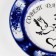 A plate with a stand "Council and love", 18 cm, gzhel, porcelain