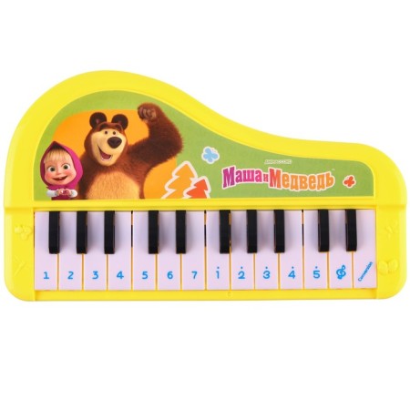 Musical piano "Masha and the bear", sound, color yellow-1