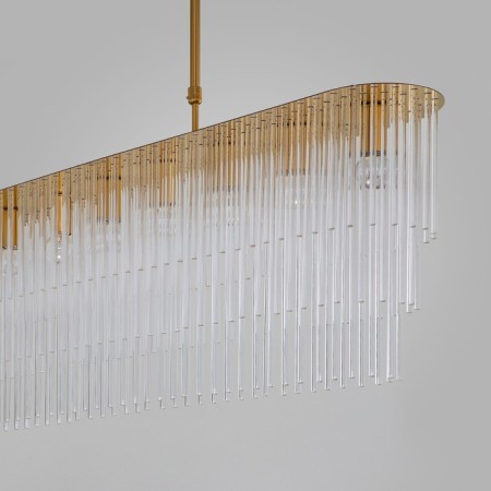 Suspended Bogate’s Allure 488/10, E14, 10x60W, 1200x170x940 mm, brass color-3