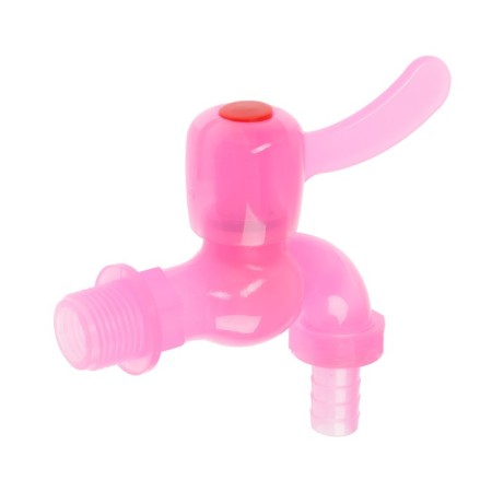Water -cut tap Zein, with a fitting, with a flat handle, pp, with a ball mechanism, pink-2