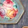 Zhostovsky tray "roses", corner, d = 15 cm