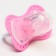 Orthodontic dummy, silicone, from 0 - 3 months, "mushroom", pink color