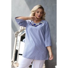 Female blouse, size 60, blue color