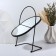 The mirror of the desktop "oval", the mirror surface is 17.5 × 26.5 cm, the color is black