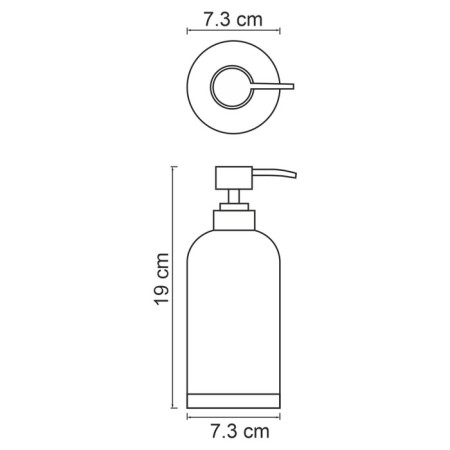 Vils K-6199 liquid soap dispenser, black/tree color-2