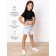 Top for a girl with short Generation sleeves, height 146 cm, black color