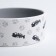 Ceramic "Fish bones and paws" 300 ml 12.5 x 4.5 cm, gray.