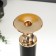 Summary Metal for 1 candle "Column with crystals" black with gold 30x12x12 cm