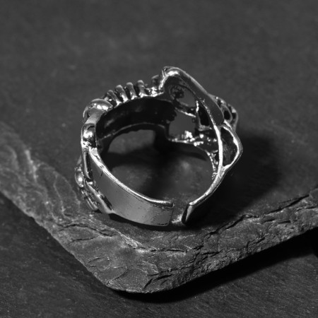 Ring "Right" skeleton, color black silver, dimensionless-3