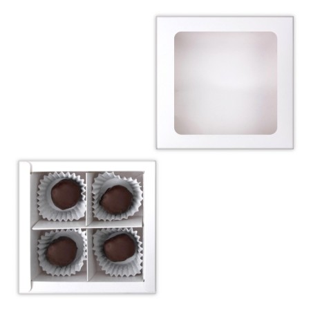 Folding box under 4 sweets, white, 12.6 x 12.6 x 3.5 cm-2