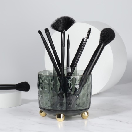 Organizer - storage stand "Green", 6 sections, d = 12.2 × 10.8 cm, green/golden color