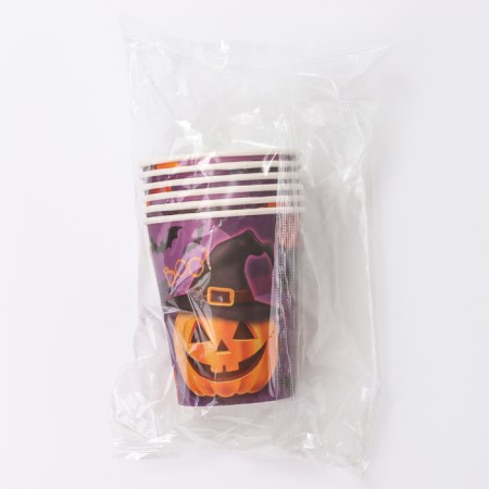 A single -single -paper glass "Funny pumpkin", 250 ml-4