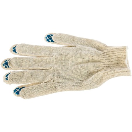 Garden gloves, x/b, knitting class 10, with PVC dots-1