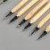 A set of knives with a wooden handle 6 pcs 20.5x10 cm