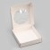 Box the team, white, with a window, 11.5 x 11.5 x 3 cm