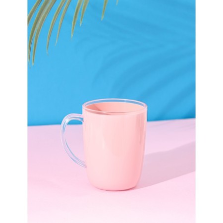 Mug Plastic shade "Tenderness", 350 ml, pink color-1