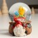 Souvenir Polystone Water Ball "Dwarf with a bag and a sleigh with gifts" 7x8x9 cm