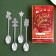 A set of spoons "Happiness and Good luck", 4 pcs., 12.8 x 2.3 cm, 12.8 x 1.9 cm