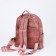 Women's backpack made of artificial leather with lightning, 1 pocket, pink color