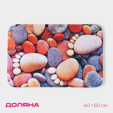 Bath and toilet rug of Dolyan "Stones Traces", 40 × 60 cm