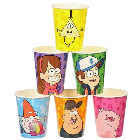 A glass of paper "Happy Birthday!", 250 ml, 6 pieces, gravity farz-1