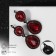 Earrings with rhinestones "Evening" lady, burgundy color in ferrous metal
