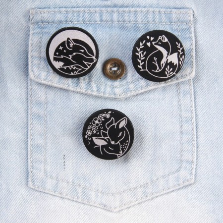 Eco -leather icon "Beasts", mix 7 x 9 cm-13