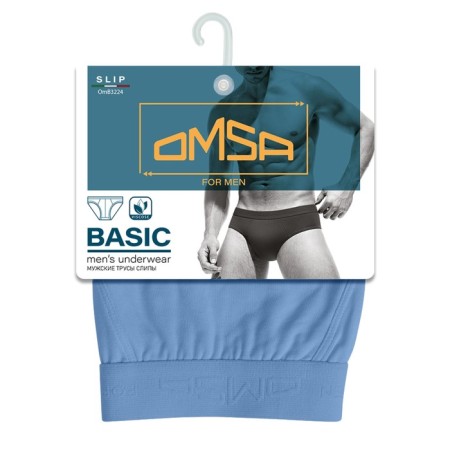 Panties Slips men's Omsa 3224, size 50, Ice Blue color-2