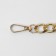 A chain for a bag, with carbines, metal, flat, 18 × 13 mm, 60 cm, gold color