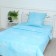 A set with a blanket vernissage 155x210, 150x220, 70x70cm, blue calico 120g/m, HL100%