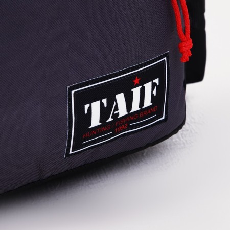 Tourist backpack on the valve, TAIF, 65 l, 3 external pockets, black/gray color-5