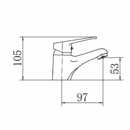 Fashun A1013 shell mixer, one -leaf, pour 97 mm, brass, chrome-1