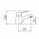 Fashun A1013 shell mixer, one -leaf, pour 97 mm, brass, chrome