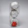 Christmas tree decoration "Carousel" (set 3 pcs) 8x8 cm silver