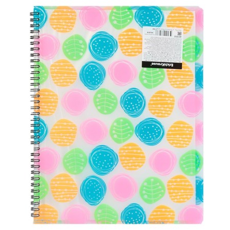 A4 folder on a spiral with 20 transparent Buttons liners, embossing - sand, thickness 550 μm-3