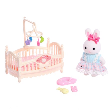 Set of game "Bunny" with a bed, with accessories, mix-8
