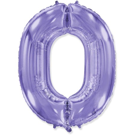 Foil ball 40 “number 0”, lilac, lilac