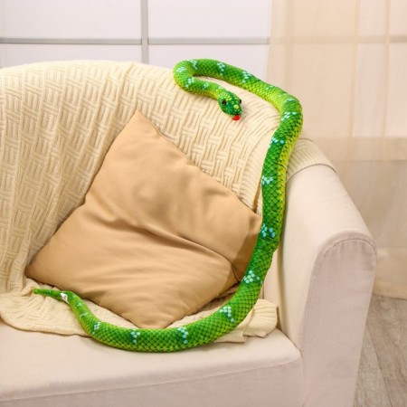 Soft toy "Snake", 30 cm/140 cm, green color-4