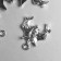 Decor Metal for creativity "Bat" silver 2802 1.6x2 cm