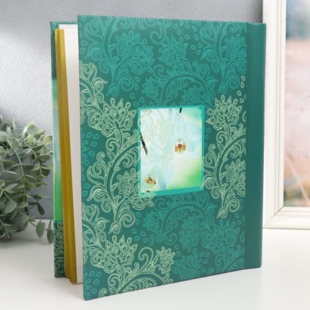 Photo album on 20 magnetic sheets 23x28 cm, int. spiral "Bloom" orchids-1
