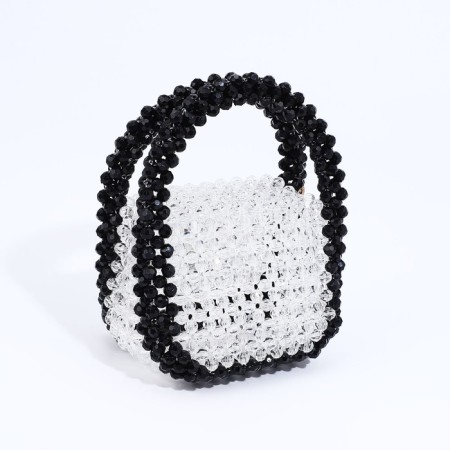Bag-clate on magnet, long belt, white color-1