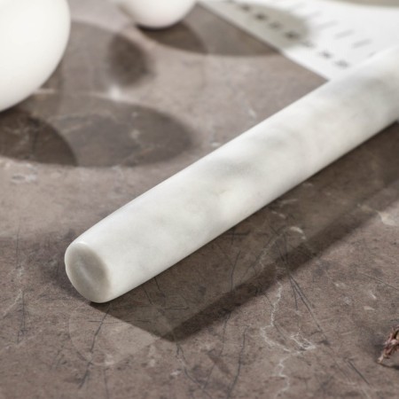 Magistro marble rolling pin, 25 × 2.2 × 2.2 cm, white color-1