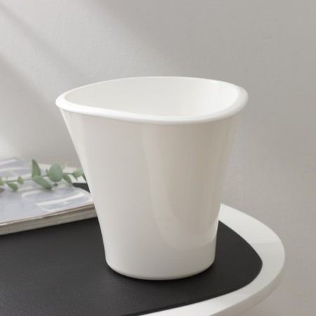 Kashpo for flowers with an insert “lagoon”, 1.5 l, d = 16 cm, h = 15 cm, white color-1