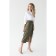 Artificial leather skirt with a belt, size 44