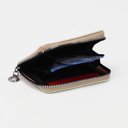 Lightning wallet, card for cards, for coins, yellow color-2