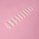 Tips for nail extension, 100 pcs, style shape, short contact zone, container, dairy color