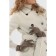 Gloves are female, dimensionless, without insulation, beige color