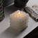 LED candle “White Cube”, 10 × 11.5 × 10 cm, wax, plastic, batteries AAAX3 (not in the kit), glow warm white